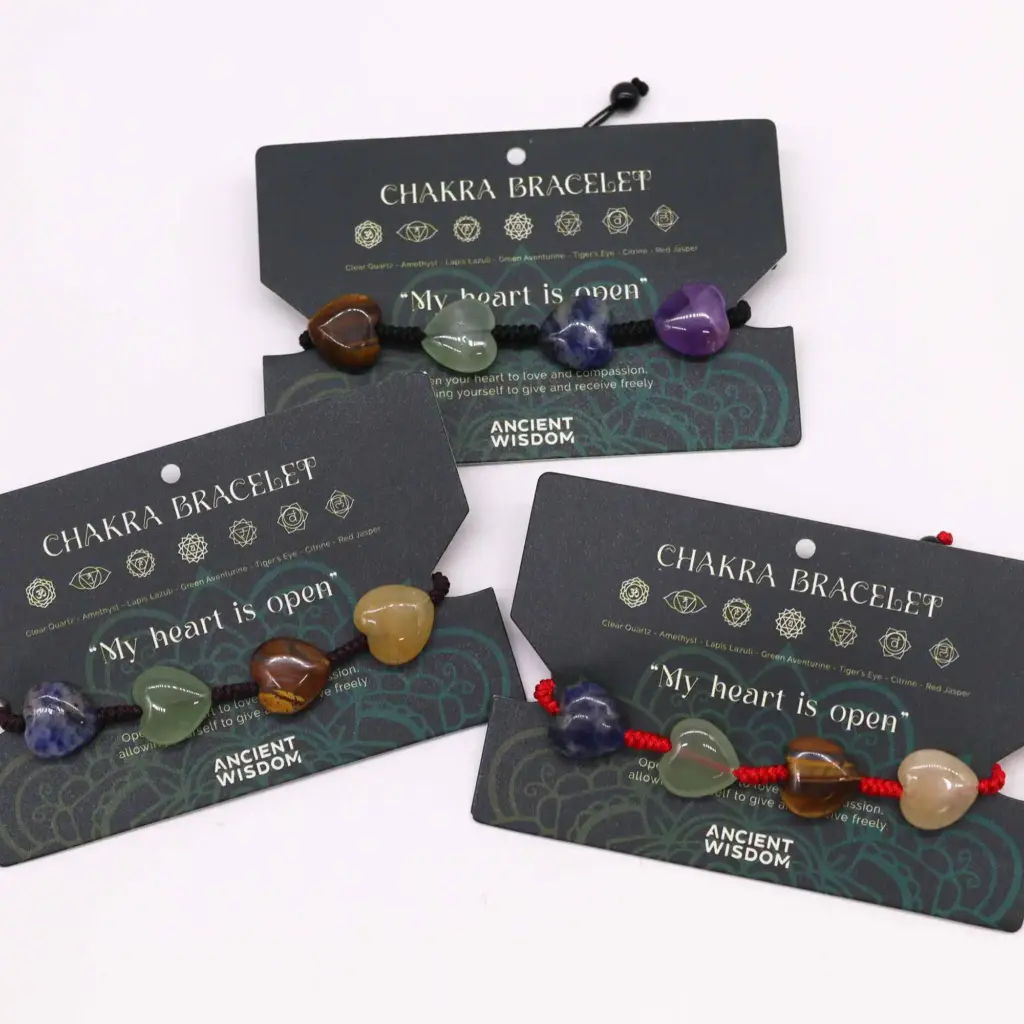 Chakra String Bracelet – Hearts | www.artisangoods.co.uk
