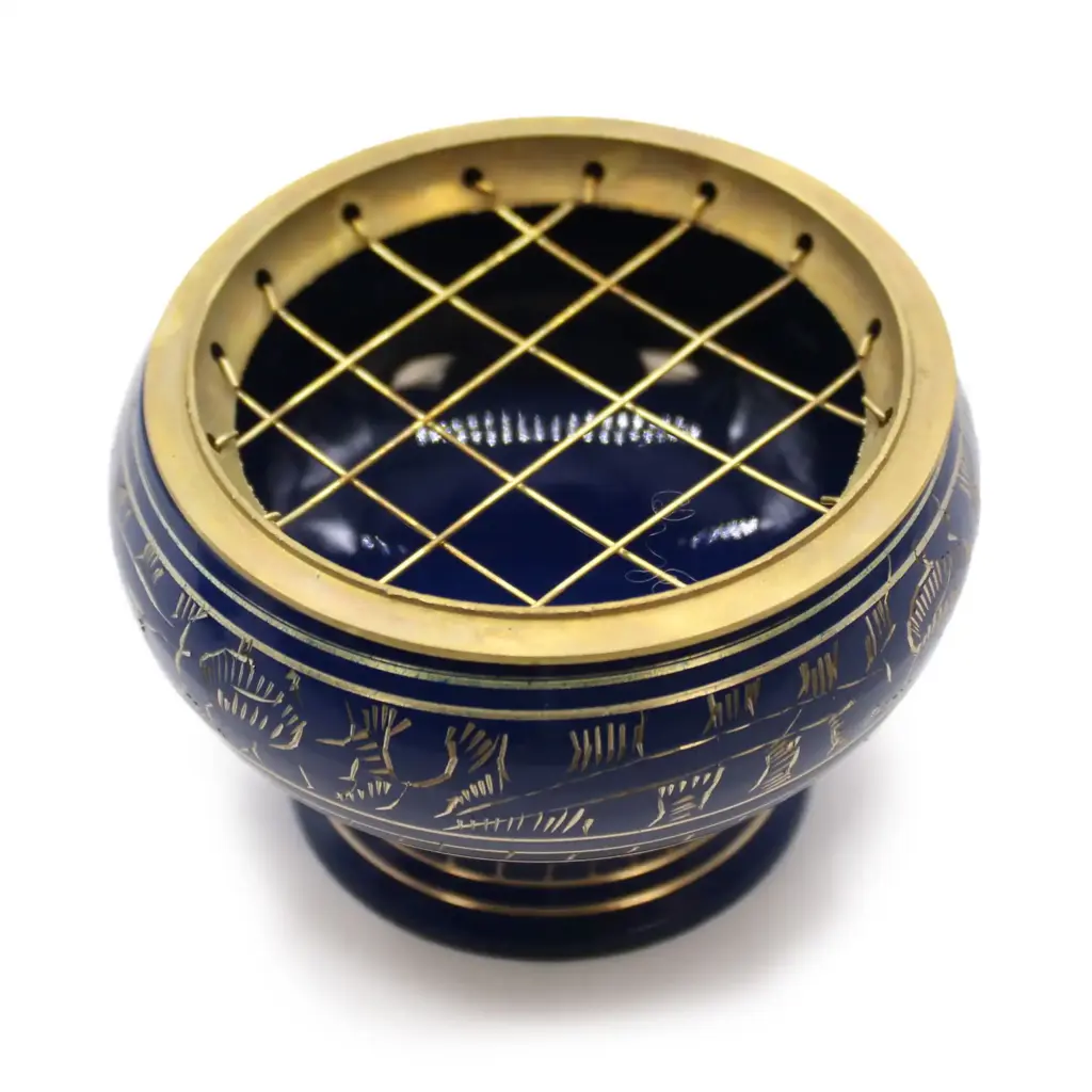 Chakra Tall Charcoal Incense Jar – Throat | www.artisangoods.co.uk