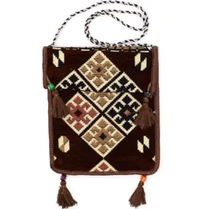 Chocolate Kilim Messenger Festival Bag | www.artisangoods.co.uk 4