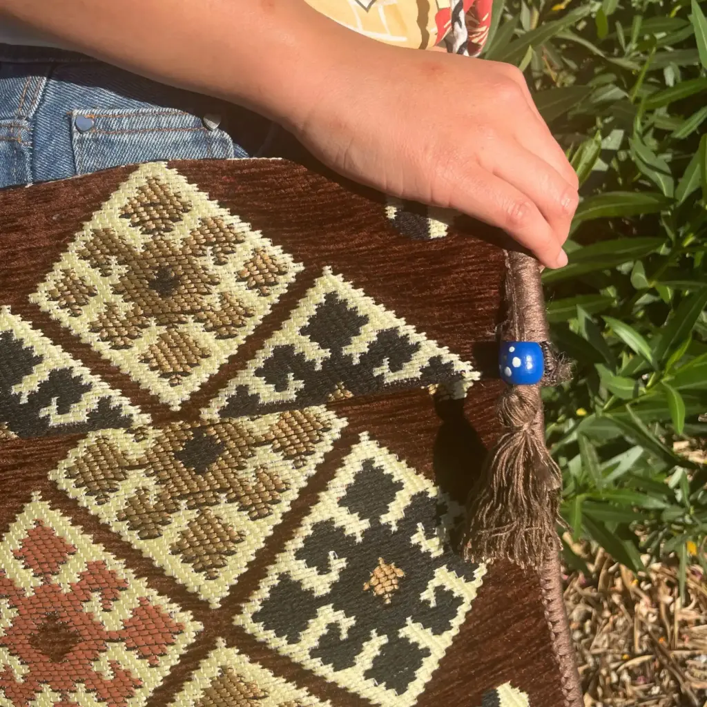 Chocolate Kilim Messenger Festival Bag | www.artisangoods.co.uk 2