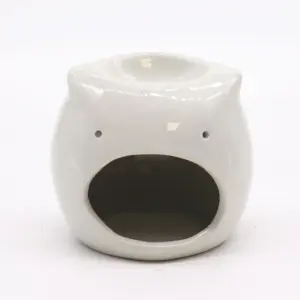 Classic White Oil Burner – Short Owl | www.artisangoods.co.uk 2