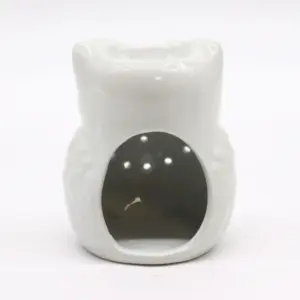 Classic White Oil Burner – Tall Owl | www.artisangoods.co.uk 2