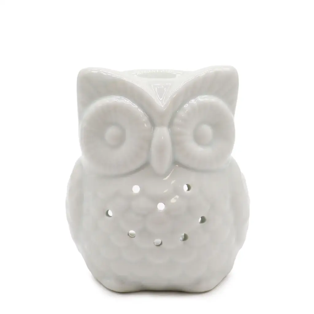Classic White Oil Burner – Tall Owl | www.artisangoods.co.uk