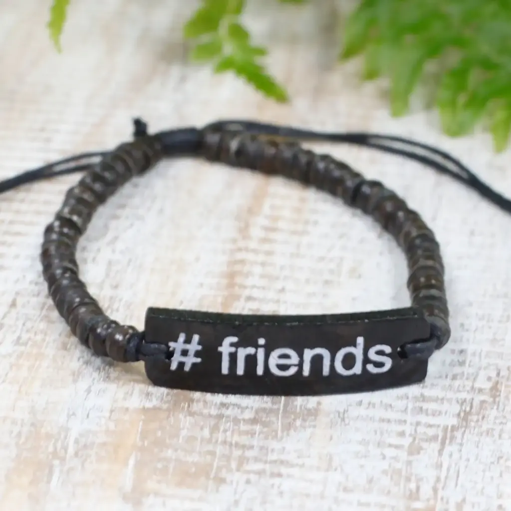 Coco Slogan Bracelets – #Friends | www.artisangoods.co.uk 4