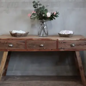 Console Table – Recycled Wood – 150x50x80cm | www.artisangoods.co.uk 2