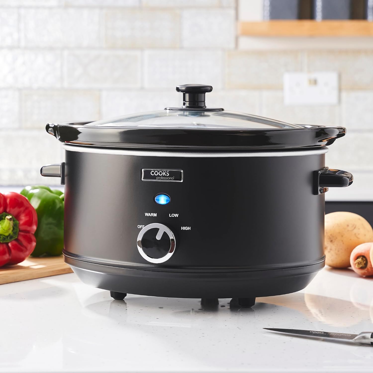Cooks Professional 3.5 Litre Slow Cooker with Glass Lid and Keep Warm