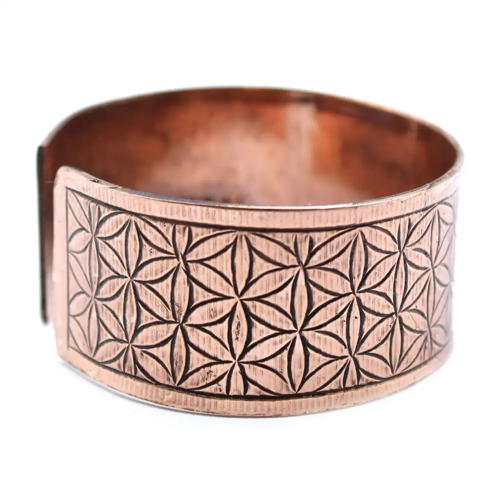 Copper Tibetan Bracelet – Flower of Life | www.artisangoods.co.uk 3 Copper Tibetan Bracelet – Flower of Life | www.artisangoods.co.uk 3