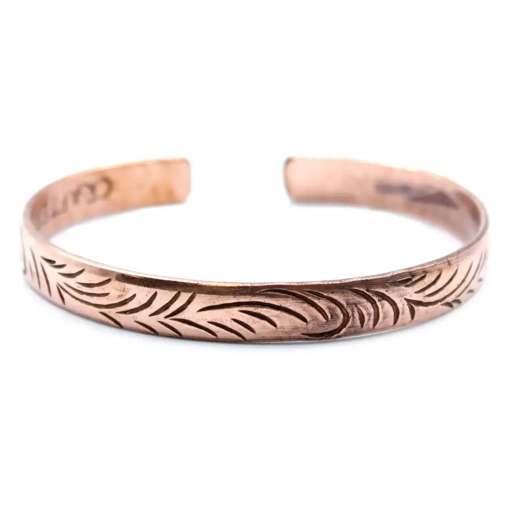Copper Tibetan Bracelet – Slim Tribal  Swirls | www.artisangoods.co.uk