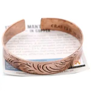 Copper Tibetan Bracelet – Wide Tribal Swirls | www.artisangoods.co.uk 4