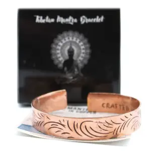 Copper Tibetan Bracelet – Wide Tribal Swirls | www.artisangoods.co.uk 3