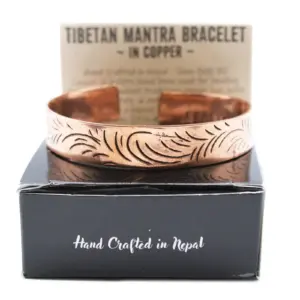Copper Tibetan Bracelet – Wide Tribal Swirls | www.artisangoods.co.uk 5