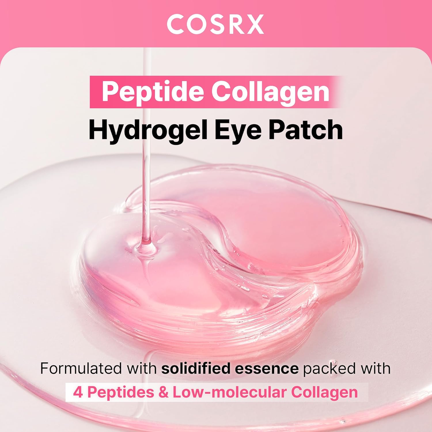 COSRX Pink Peptide Collagen Hydrogel Eye Patches 60pcs