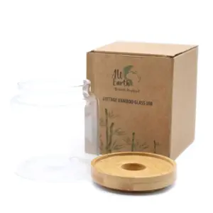 Cottage Bamboo Glass Jar – 10cm | www.artisangoods.co.uk 5