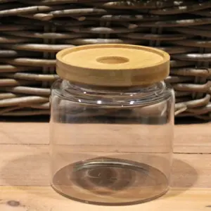 Cottage Bamboo Glass Jar – 10cm | www.artisangoods.co.uk 4