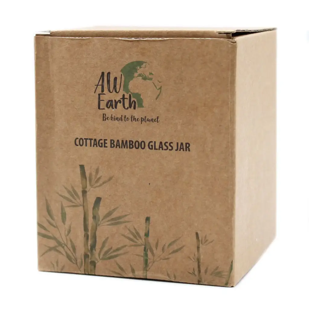 Cottage Bamboo Glass Jar – 10cm | www.artisangoods.co.uk 3