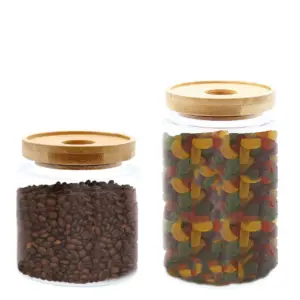 Cottage Bamboo Glass Jar – 15cm | www.artisangoods.co.uk 4