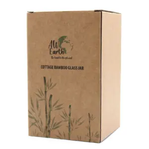 Cottage Bamboo Glass Jar – 15cm | www.artisangoods.co.uk 3