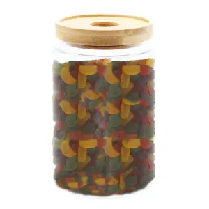 Cottage Bamboo Glass Jar – 15cm | www.artisangoods.co.uk 2