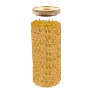 Cottage Bamboo Glass Jar – 20cm | www.artisangoods.co.uk 3