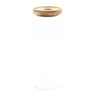 Cottage Bamboo Glass Jar – 20cm | www.artisangoods.co.uk 1