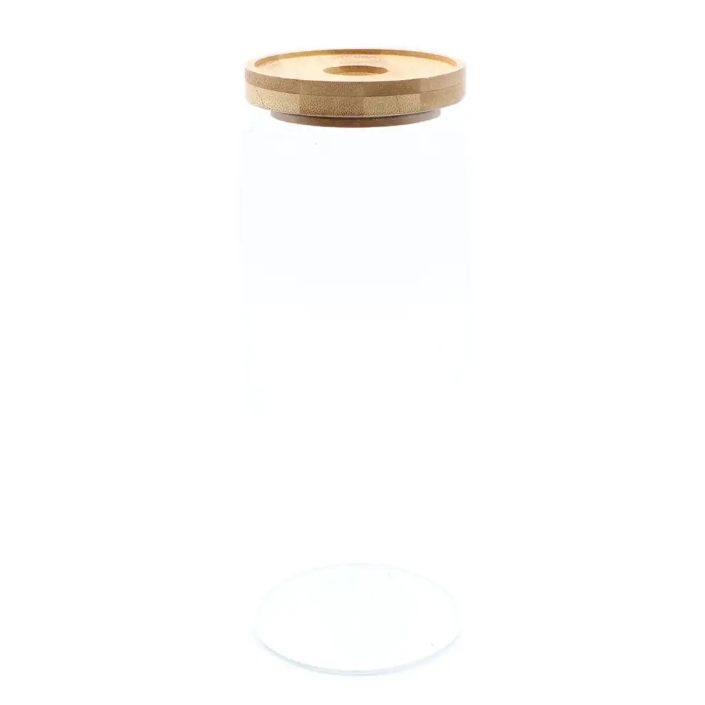 Cottage Bamboo Glass Jar – 25cm | www.artisangoods.co.uk