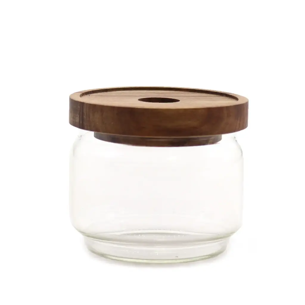 Cottage Bamboo Glass Jar – 7cm | www.artisangoods.co.uk 2