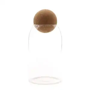 Cottage Cork-Ball Glass Jar – Clear – 15cm | www.artisangoods.co.uk