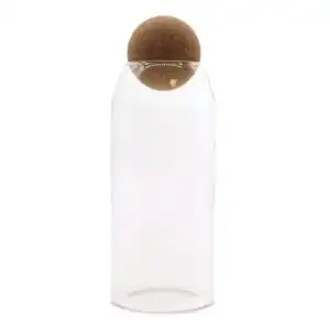 Cottage Cork-Ball Glass Jar – Clear – 20cm | www.artisangoods.co.uk