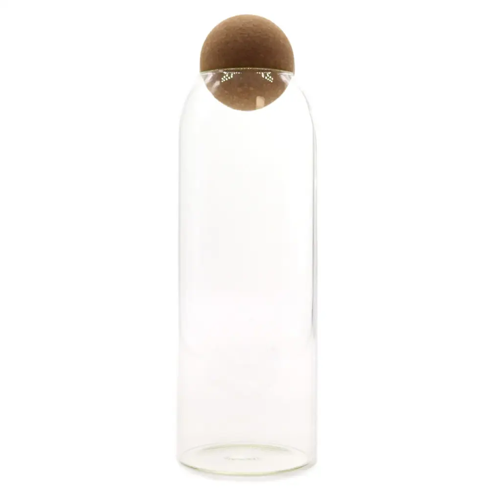 Cottage Cork-Ball Glass Jar – Clear – 25cm | www.artisangoods.co.uk