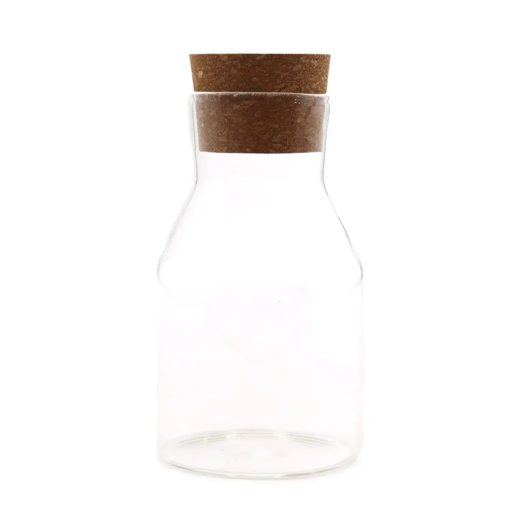 Cottage Cork Glass Jar – Clear – 15cm | www.artisangoods.co.uk