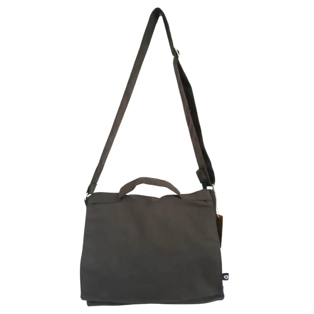 Cotton Canvas Laptop Messenger Bag – Charcoal | www.artisangoods.co.uk