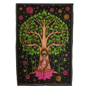 Cotton Wall Art (70x110cm) – Buddha Bodhi Tree | www.artisangoods.co.uk 1