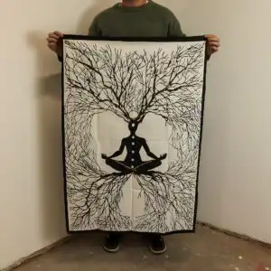 Cotton Wall Art (70x110cm) – Chakra Earth Connection | www.artisangoods.co.uk 1