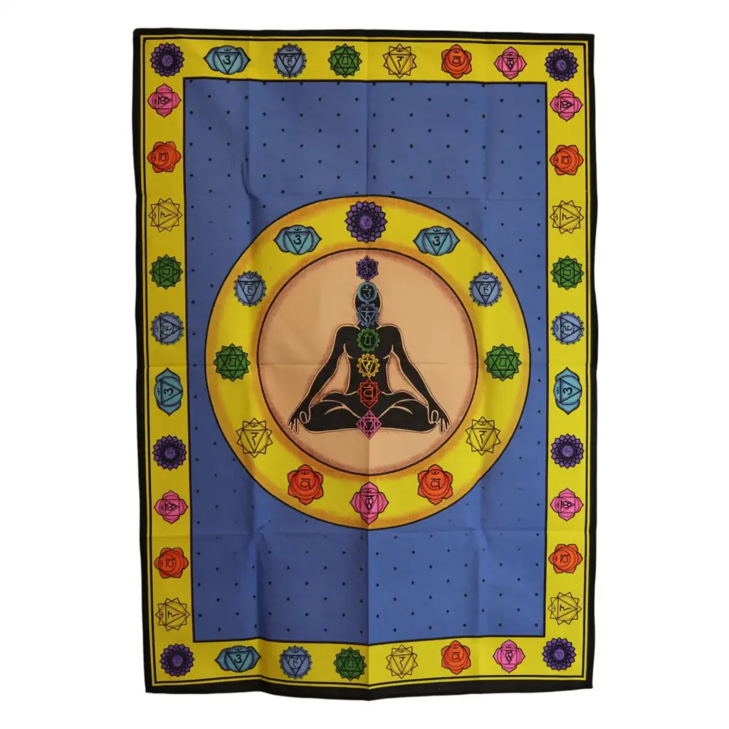Cotton Wall Art (70x110cm) – Chakra Fibrant | www.artisangoods.co.uk