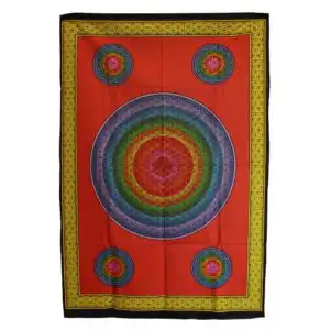 Cotton Wall Art (70x110cm) – Five Flower of Life | www.artisangoods.co.uk 1