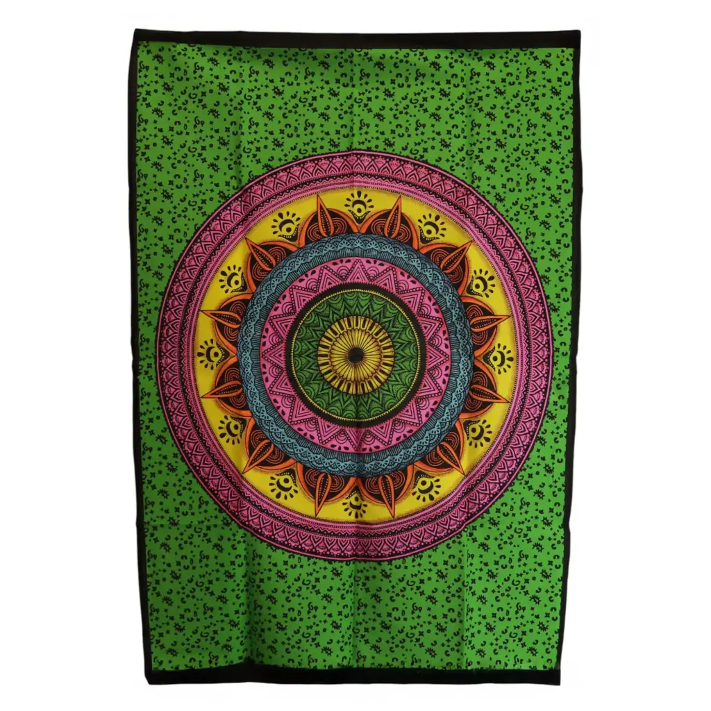 Cotton Wall Art (70x110cm) – Mandala Vibrant | www.artisangoods.co.uk