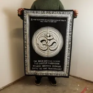 Cotton Wall Art (70x110cm) – Om – Welcome to the God | www.artisangoods.co.uk 2