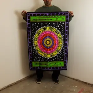Cotton Wall Art (70x110cm) – Zodiac Colourful | www.artisangoods.co.uk 2