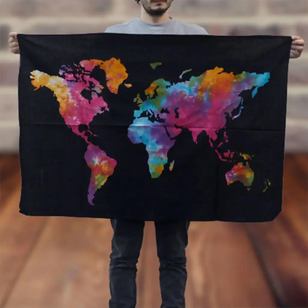 Cotton Wall Art – World | www.artisangoods.co.uk