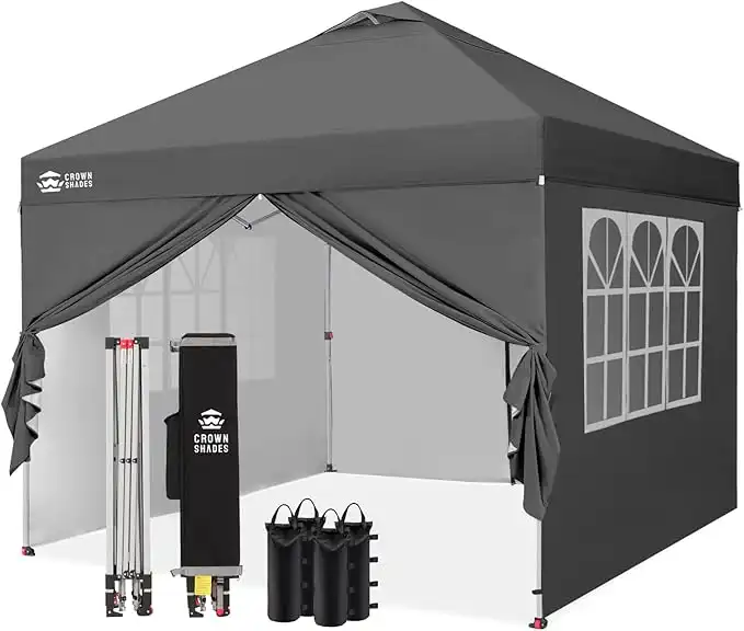 CROWN SHADES 3 m x 3 m Pop Up Gazebo with Waterproof Sides
