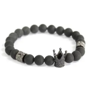 Crystal Crown / Black Agate  – Gemstone Bracelet | www.artisangoods.co.uk 3