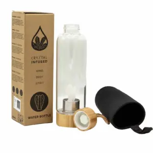 Crystal Infused Glass Water Bottle – Cleansing Clear Quartz – Angel | www.artisangoods.co.uk 4