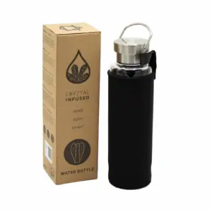 Crystal Infused Glass Water Bottle – Cleansing Clear Quartz – Obelisk | www.artisangoods.co.uk 8