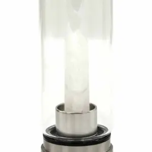 Crystal Infused Glass Water Bottle – Cleansing Clear Quartz – Obelisk | www.artisangoods.co.uk 3