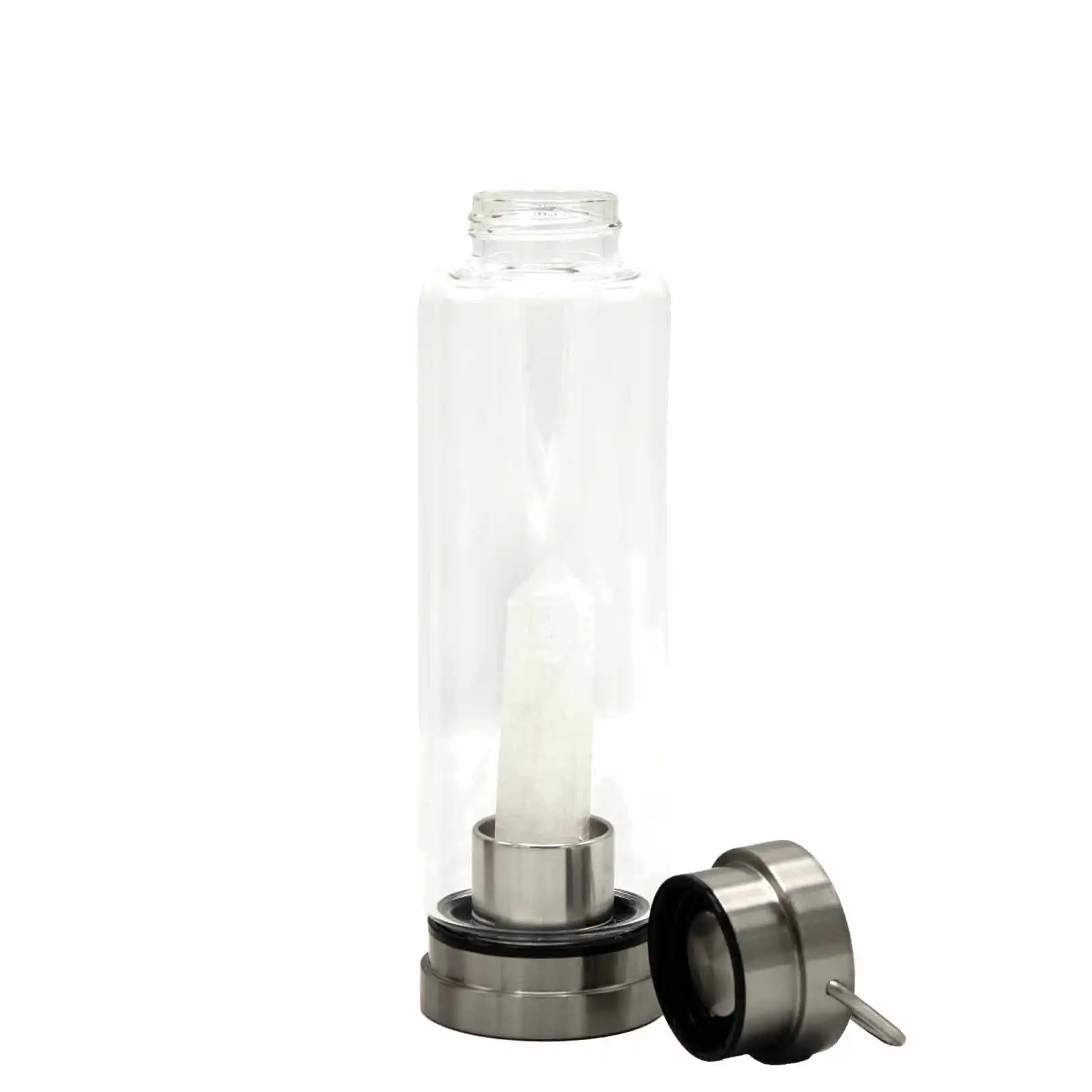 Crystal Infused Glass Water Bottle – Cleansing Clear Quartz – Obelisk | www.artisangoods.co.uk 2 Crystal Infused Glass Water Bottle – Cleansing Clear Quartz – Obelisk | www.artisangoods.co.uk 1