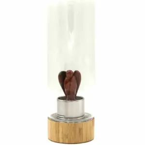 Crystal Infused Glass Water Bottle – Invigorating Red Jasper – Angel | www.artisangoods.co.uk 2