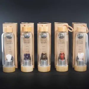 Crystal Infused Glass Water Bottle – Relaxing Amethyst – Angel | www.artisangoods.co.uk 5