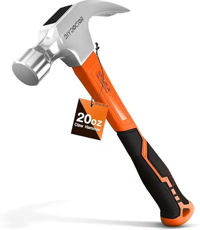 DIY Doctor 20oz Heavy Duty Claw Hammer with Fibreglass Handle