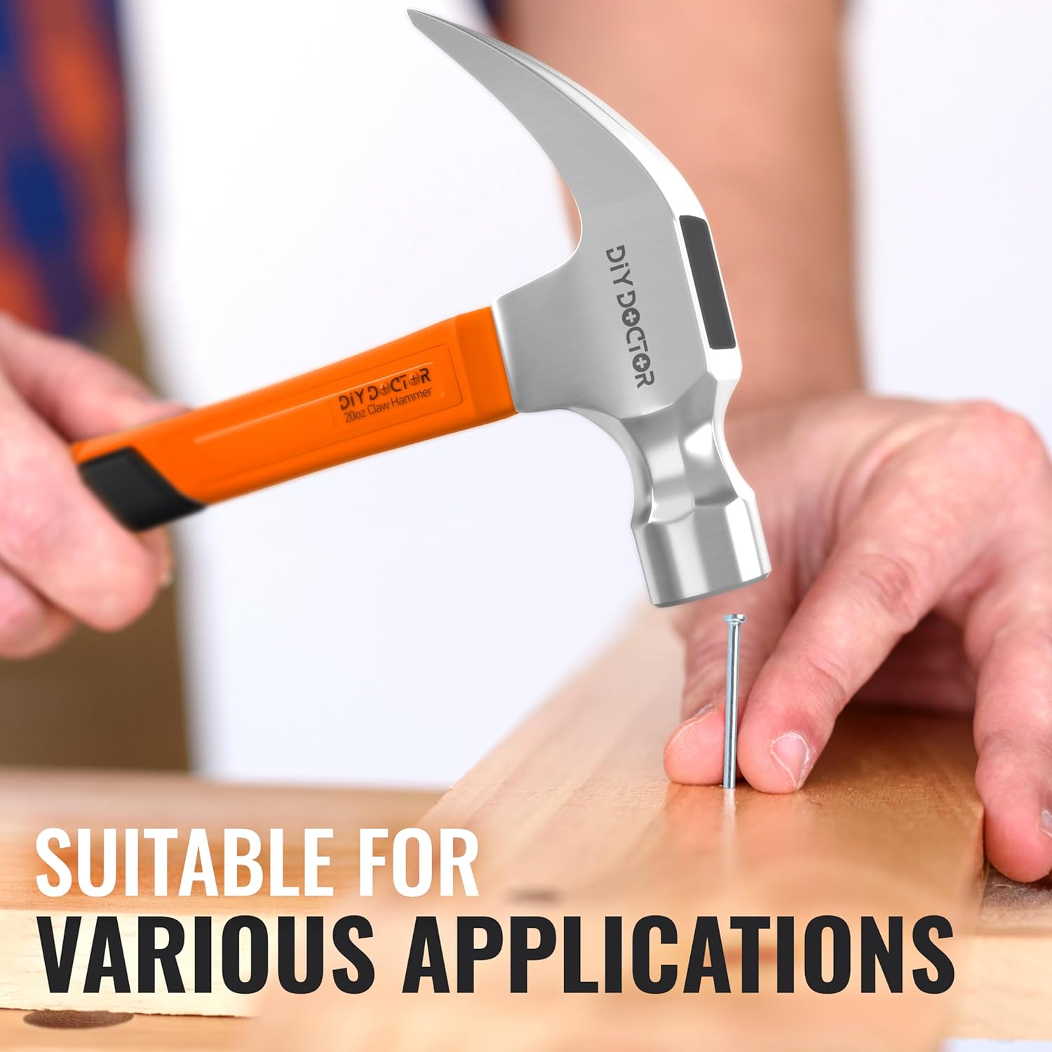 DIY Doctor 20oz Heavy Duty Claw Hammer with Fibreglass Handle