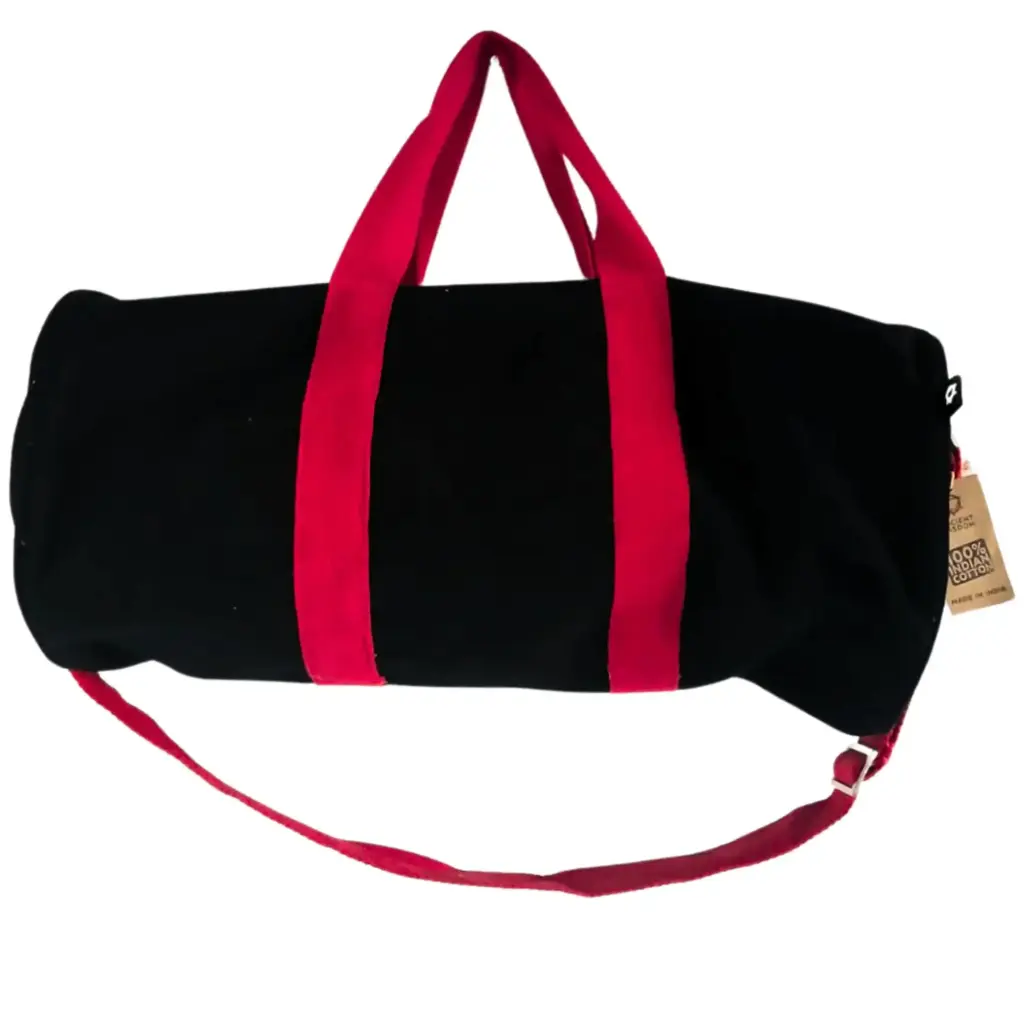 Don’t Quit Gym Bag – Black – Cherry Pink Handle | www.artisangoods.co.uk